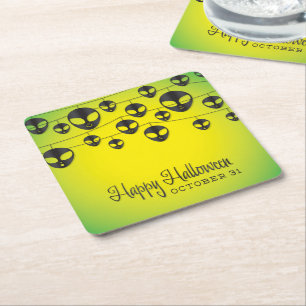 Posavasos Cuadrado De Papel Cadena Alien