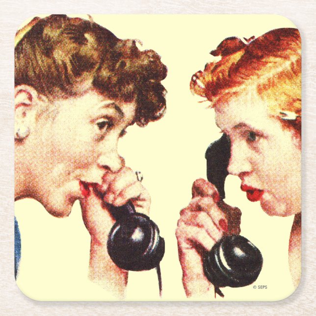 Posavasos Cuadrado De Papel Cadena de Gossip (Anverso)