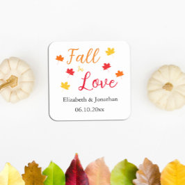 Posavasos Cuadrado De Papel Caer Enamorada