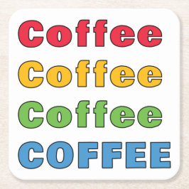 Posavasos Cuadrado De Papel Café café Café