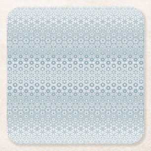 Posavasos Cuadrado De Papel Café ciego geométrico blanco y gris