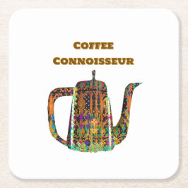 Posavasos Cuadrado De Papel Café Connoisseur Café Floral