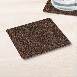 Posavasos Cuadrado De Papel Café frijol