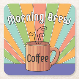 Posavasos Cuadrado De Papel Café Morning Brew