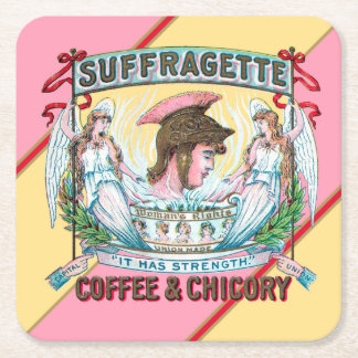 Posavasos Cuadrado De Papel Café Suffragette y achicoria