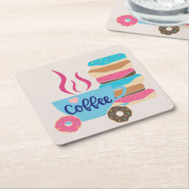 Posavasos Cuadrado De Papel Cafetería