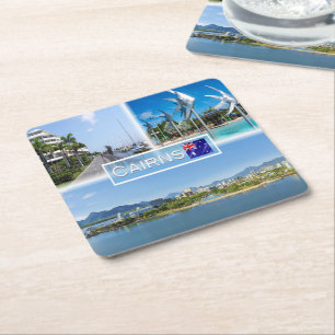 Posavasos Cuadrado De Papel Cairns - The Pier - Esplanade Lagoon Fish -