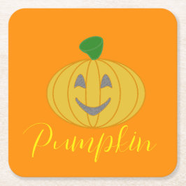 Posavasos Cuadrado De Papel Calabaza