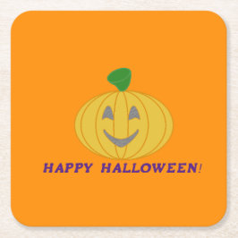 Posavasos Cuadrado De Papel Calabaza