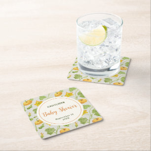 Posavasos Cuadrado De Papel calabaza acuática