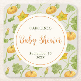 Posavasos Cuadrado De Papel calabaza acuática