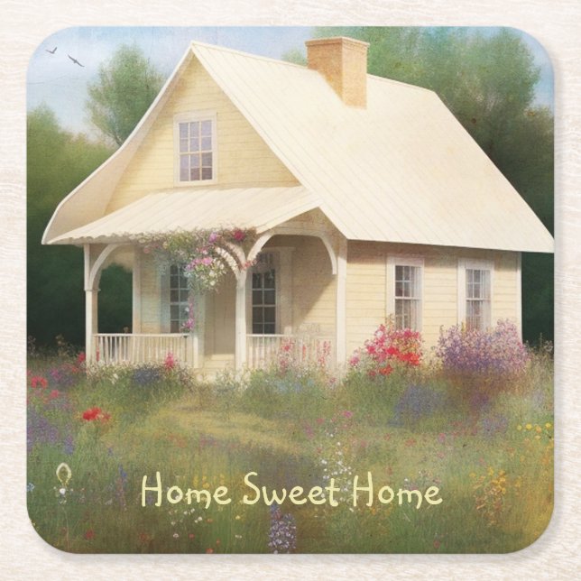 Posavasos Cuadrado De Papel Calentamiento de casas en la Casa Blanca (Anverso)