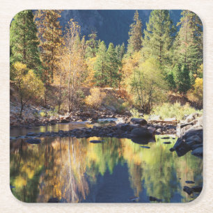 Posavasos Cuadrado De Papel California, Sierra Nevada Mountains, Yosemite 4