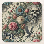 Posavasos Cuadrado De Papel Call to the Night Gallery – Gothic Victorian<br><div class="desc">A midnight menagerie of snarling skulls, spectral beasts, and baroque blooms, Call to the Night Gallery beckons those drawn to the darker waltz of the wild. Every petal and claw thrums with unspoken secrets, inviting you to linger in its eerie twilight. Perfect for souls who hear beauty’s most haunted chorus....</div>
