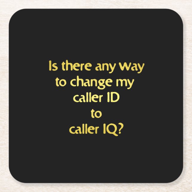 Posavasos Cuadrado De Papel Cambiar el identificador a Chiste IQ (Anverso)