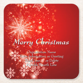 Posavasos Cuadrado De Papel Cambiar todo el Fiesta de Navidades de la organiza