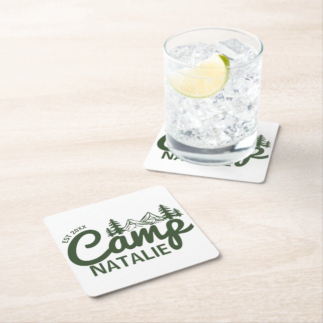 Posavasos Cuadrado De Papel Camineras personalizadas del partido Bachelorette (In situ)