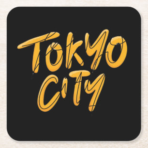 Posavasos Cuadrado De Papel Camiseta de la ciudad de Tokio
