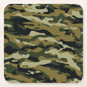 Posavasos Cuadrado De Papel Camo