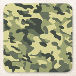 Posavasos Cuadrado De Papel Camo
