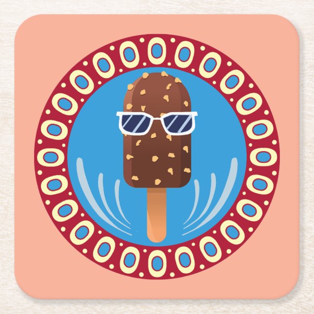 Posavasos Cuadrado De Papel camper stuff (Anverso)