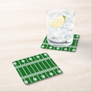 Posavasos Cuadrado De Papel Campo de Fútbol