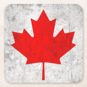 Posavasos Cuadrado De Papel Canadá
