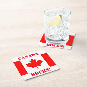 POSAVASOS CUADRADO DE PAPEL CANADÁ