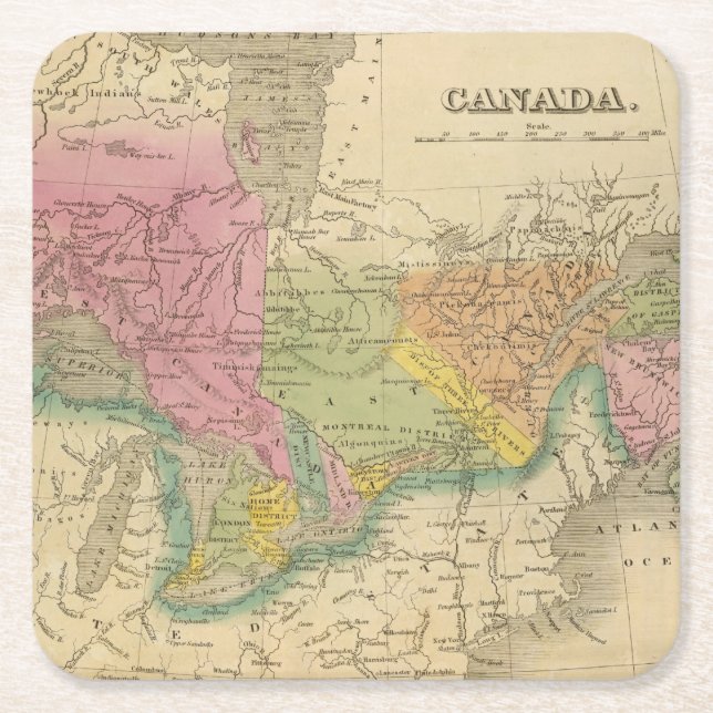Posavasos Cuadrado De Papel Canadá 2 (Anverso)