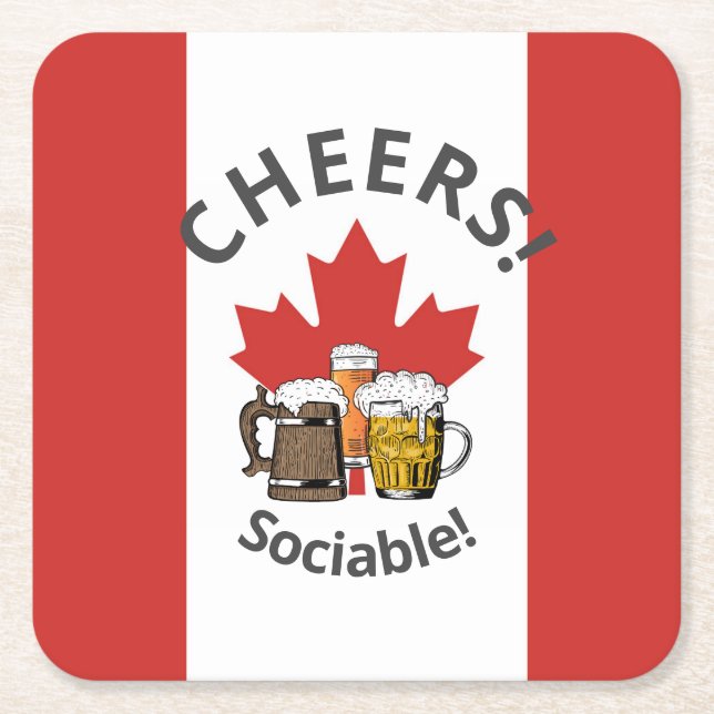 Posavasos Cuadrado De Papel CANADÁ Great Canadian Beer (Anverso)