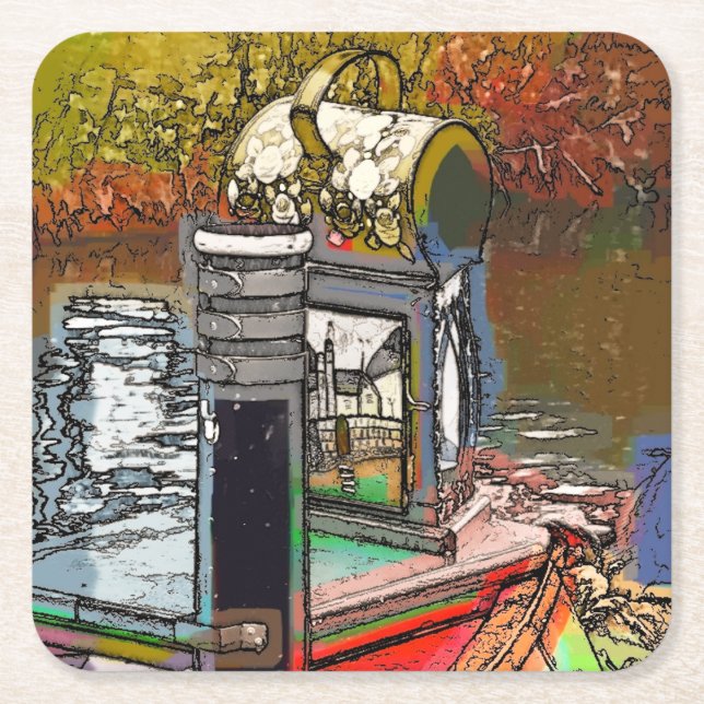 POSAVASOS CUADRADO DE PAPEL CANALES (Anverso)