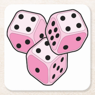 Posavasos Cuadrado De Papel Cáncer de mama Bunco