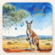 Canguro bajo gumtree con Navidades baubles