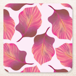 Posavasos Cuadrado De Papel Canna Tropicanna sale de rosa