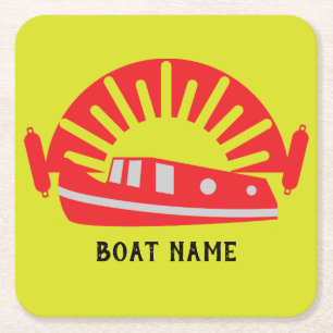 Posavasos Cuadrado De Papel Cañón de narrote Canal Bote Living Doormat Keychai