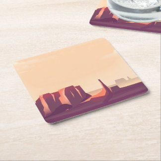 Posavasos Cuadrado De Papel Cañones del Desierto