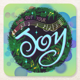 Posavasos Cuadrado De Papel ¡Canta Tu Alegría!