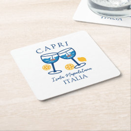 Posavasos Cuadrado De Papel Capri Italia