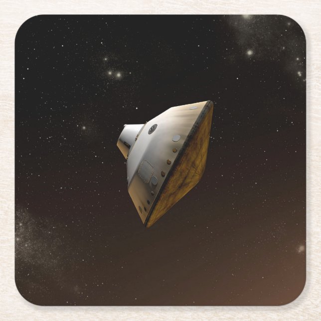 Posavasos Cuadrado De Papel Cápsula de aeródromo del laboratorio de ciencias d (Anverso)