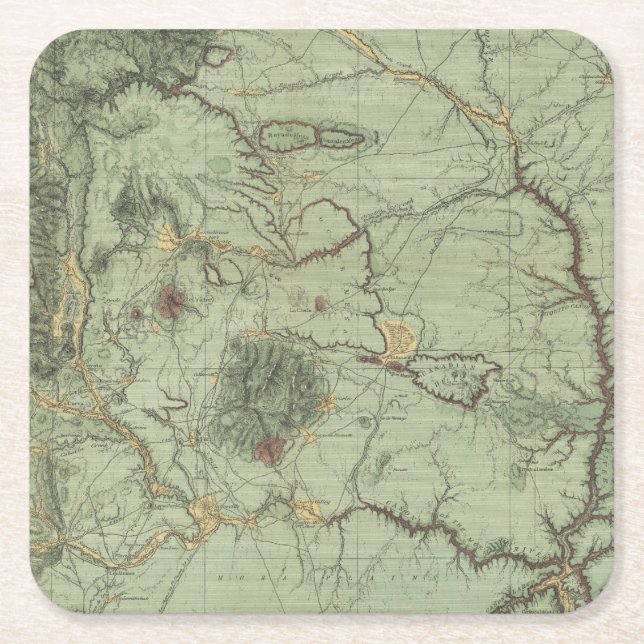 Posavasos Cuadrado De Papel Características económicas de New México (Anverso)