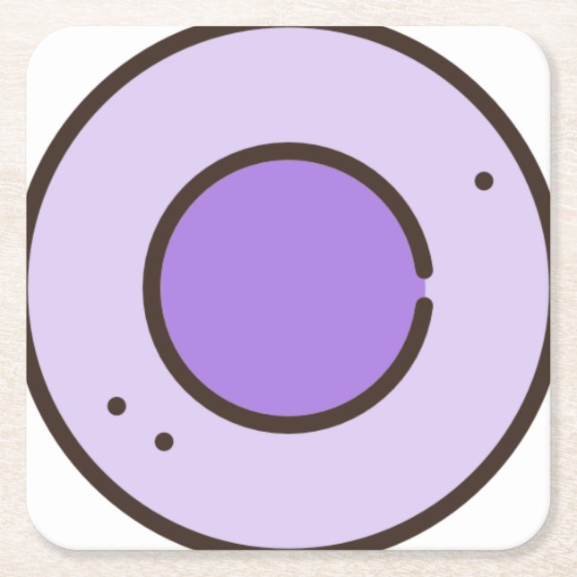 Posavasos Cuadrado De Papel caramelo (Anverso)