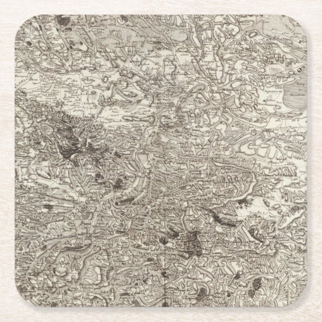 Posavasos Cuadrado De Papel Carcasona (Anverso)