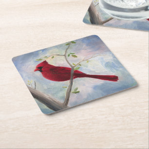 Posavasos Cuadrado De Papel Cardinal