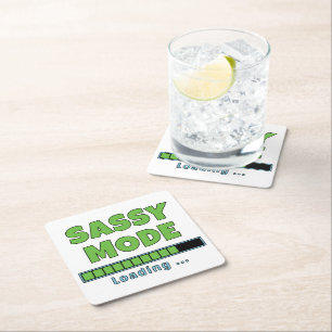 Posavasos Cuadrado De Papel Cargando Modo Sassy …