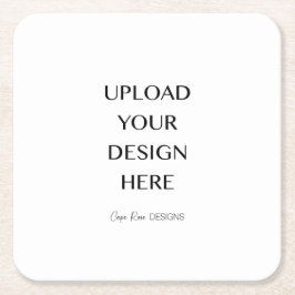 Posavasos Cuadrado De Papel Cargar tu propio diseño