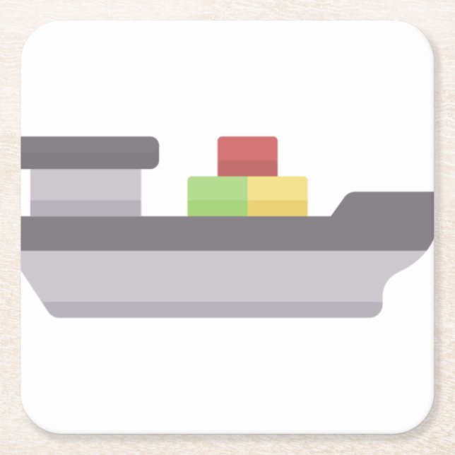 Posavasos Cuadrado De Papel carguero (Anverso)