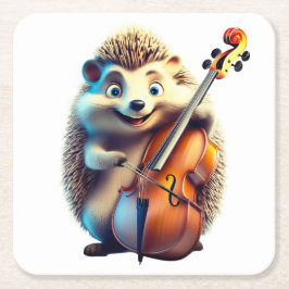 Posavasos Cuadrado De Papel Caricatura, Personalizado, Ilustracion A musical