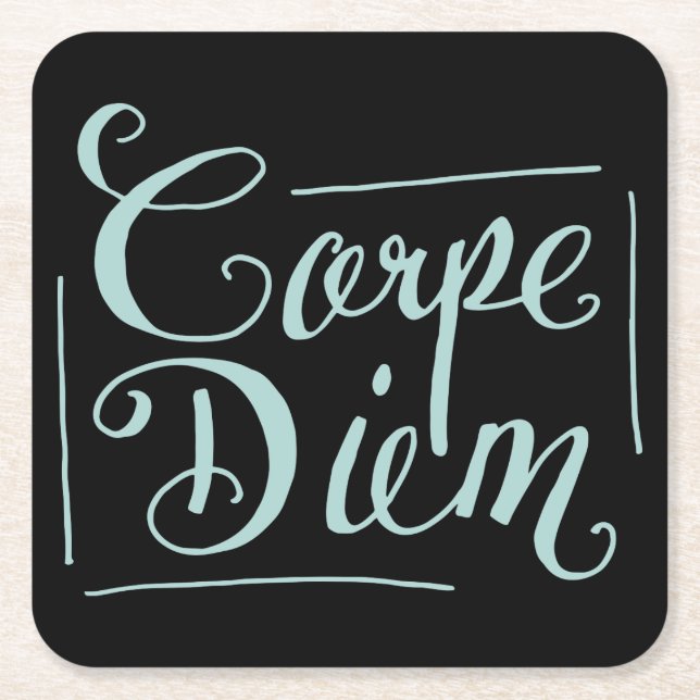 Posavasos Cuadrado De Papel Carpe Diem Fancy (Anverso)