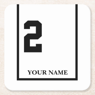 Posavasos Cuadrado De Papel Carrera de Caballos Derby Blanca 2 Personalizada