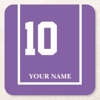 Posavasos Cuadrado De Papel Carrera de Caballos Derby Púrpura 10 Personalizada